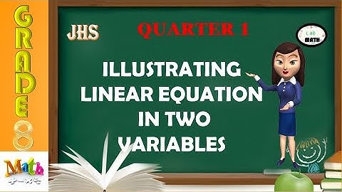 illustrating linear equation in two variables|| Grade 8 Math