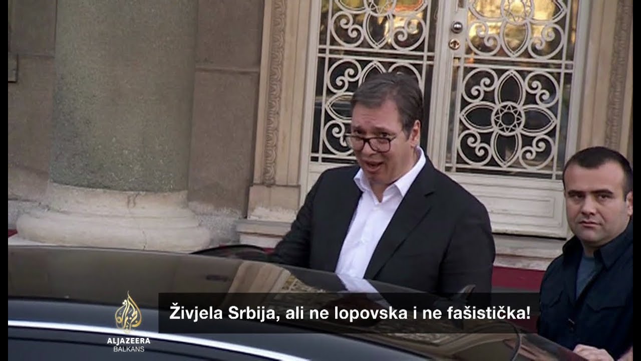 رسالة فوتشيتش بعد مغادرته مبنى الرئاسة