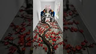 The Most Beautiful Floor In The World? 🌸 Sakura 3D Epoxy Art #zeekifycreations