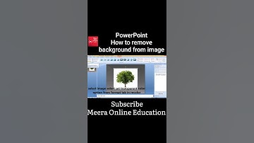 Change Background of Image PowerPoint change background of image by Meera Online Education.