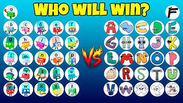 ALPHABET LORE VS ALPHABLOCKS Marble Race Tournament in Algodoo - Who will win?