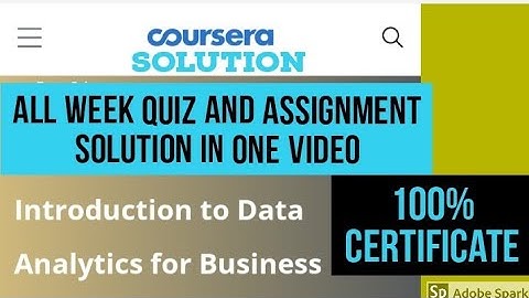 Introduction to Data Analytics for Business Quiz and assignment solution || Assignment answer 2020