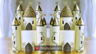 Castle cake tutorial part 2 - how to make a 3D buttercream Disney Princess style fairytale castle