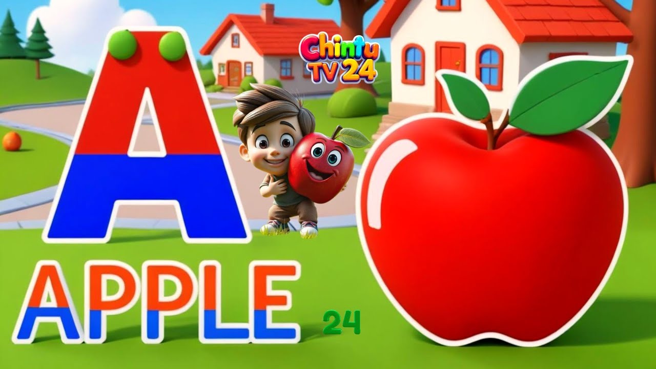 A for Apple 🍎 | Phonics Song with TWO Words - ABC Alphabet Sounds ...