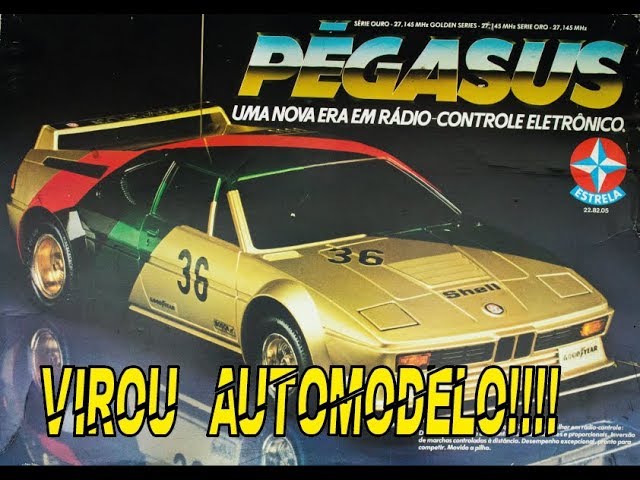 Brinquedo antigo da Estrela - Carrinho de controle remoto Pegasus Série  ouro 