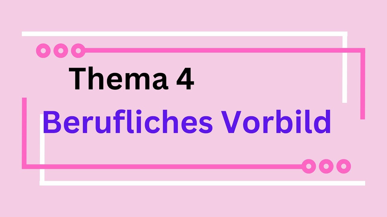 Berufliches Vorbild B2 Beispiel Thema 4, Berufliches Vorbild, Telc Beruf, Über ein Thema sprechen