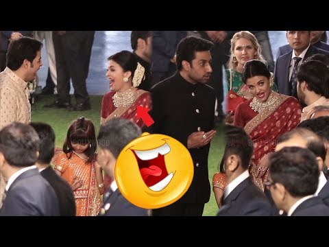 Aishwarya Rai Bachchan LOL Moment with Akash Ambani and  Anant Ambani | Isha Ambani Wedding