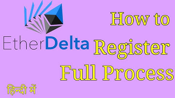 Etherdelta Exchange Registration Process step by step in hindi/urdu