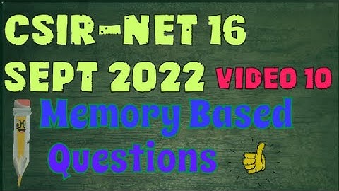 CSIR-NET_16Sept 2022 l Memory Based Questions l Easy & Best explanation l @Kibaba Maths Tutorials