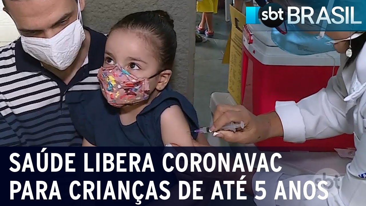 Ministério da Saúde libera coronavac para vacinação de crianças de 3 a 5 anos | SBT Brasil(15/07/22)