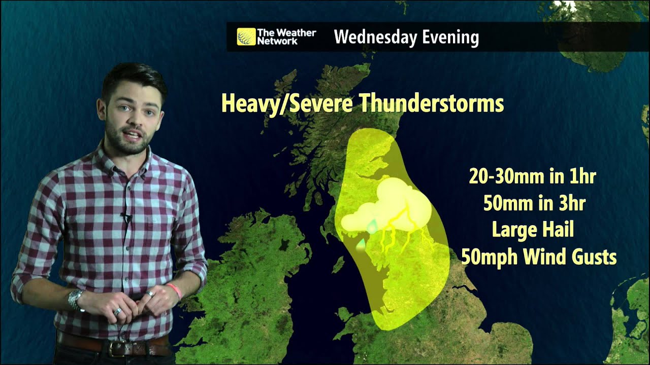 UK heatwave brings severe thunderstorm risk