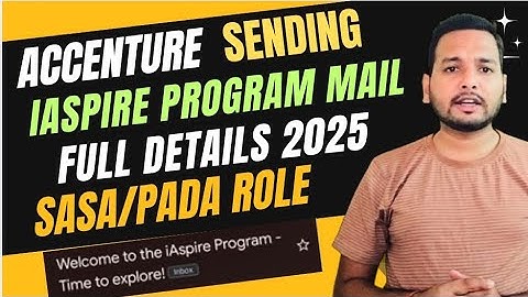 Accenture iAspire Program Mail Out 2025 | Learning Platform | 2025 Batch | Onboarding Update, OL, JL