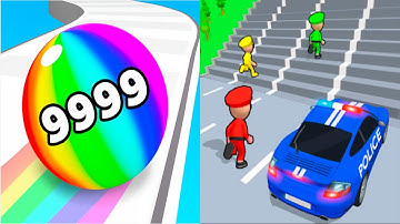 Numbers Ball Blend Challenge VS Police Car Shape Race - All Levels SpeedRun Gameplay Android iOS Ep1