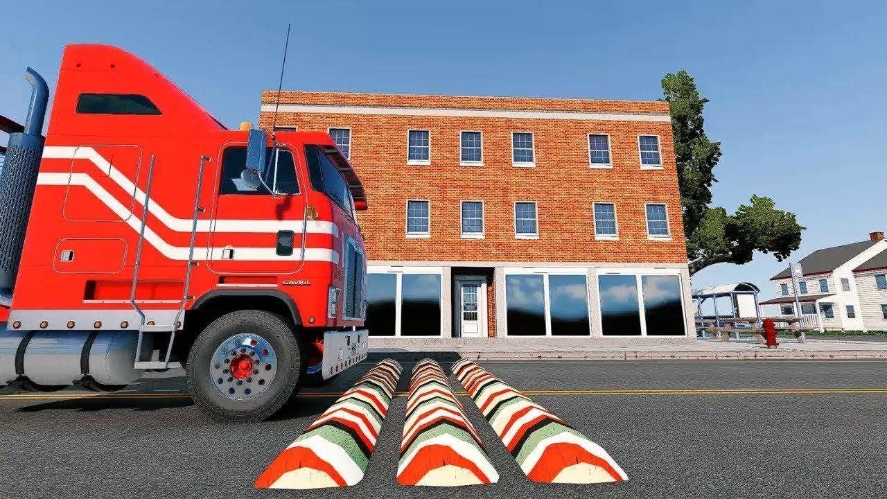 🔴Trucks Vs Speed Bumps - BeamNG.Drive