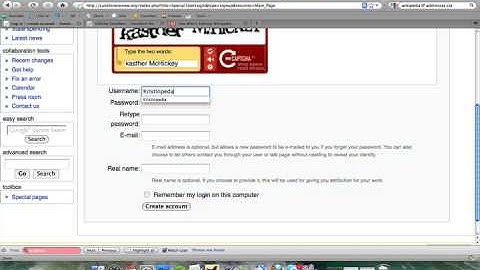 User registration on a wiki