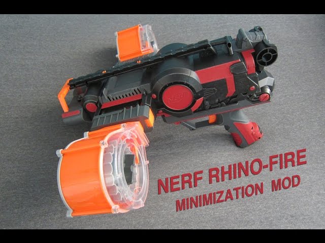 NERF RHINO-FIRE MOD [MINIMIZATION AND NEW HANDLE] class=