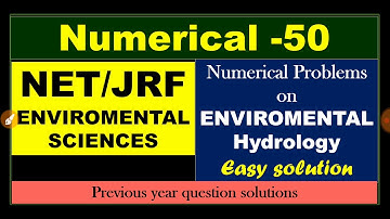 NTA UGC NET JRF ENVIRONMENTAL SCIENCES previous year numerical question solution|mind mapping