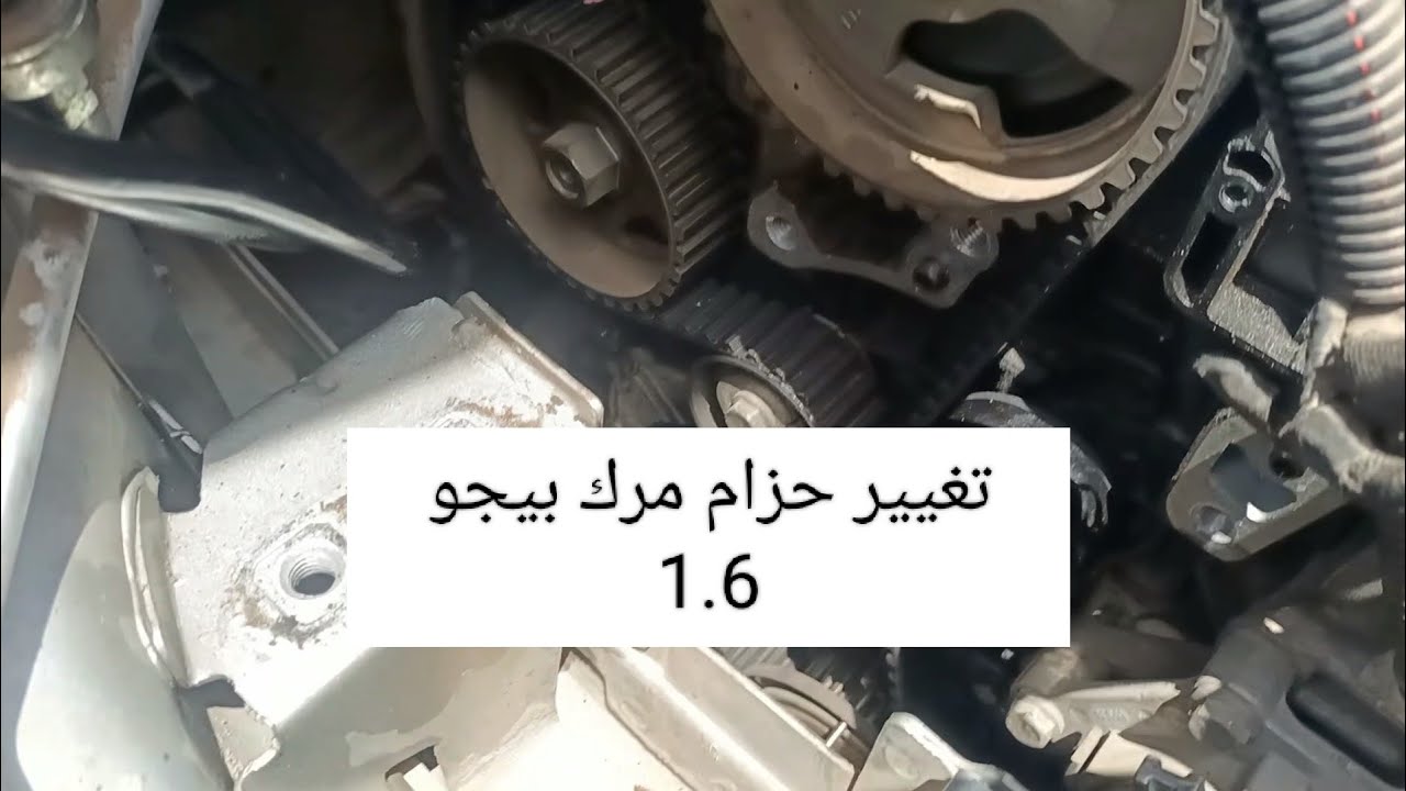 changement courroie de distribution citroen c4 1.6 تغيير حزام المحرك