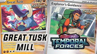 ⚠️ Great Tusk Mill ¡Deja sin cartas al rival! - Pokémon TCG Temporal Forces /Fuerzas Temporales