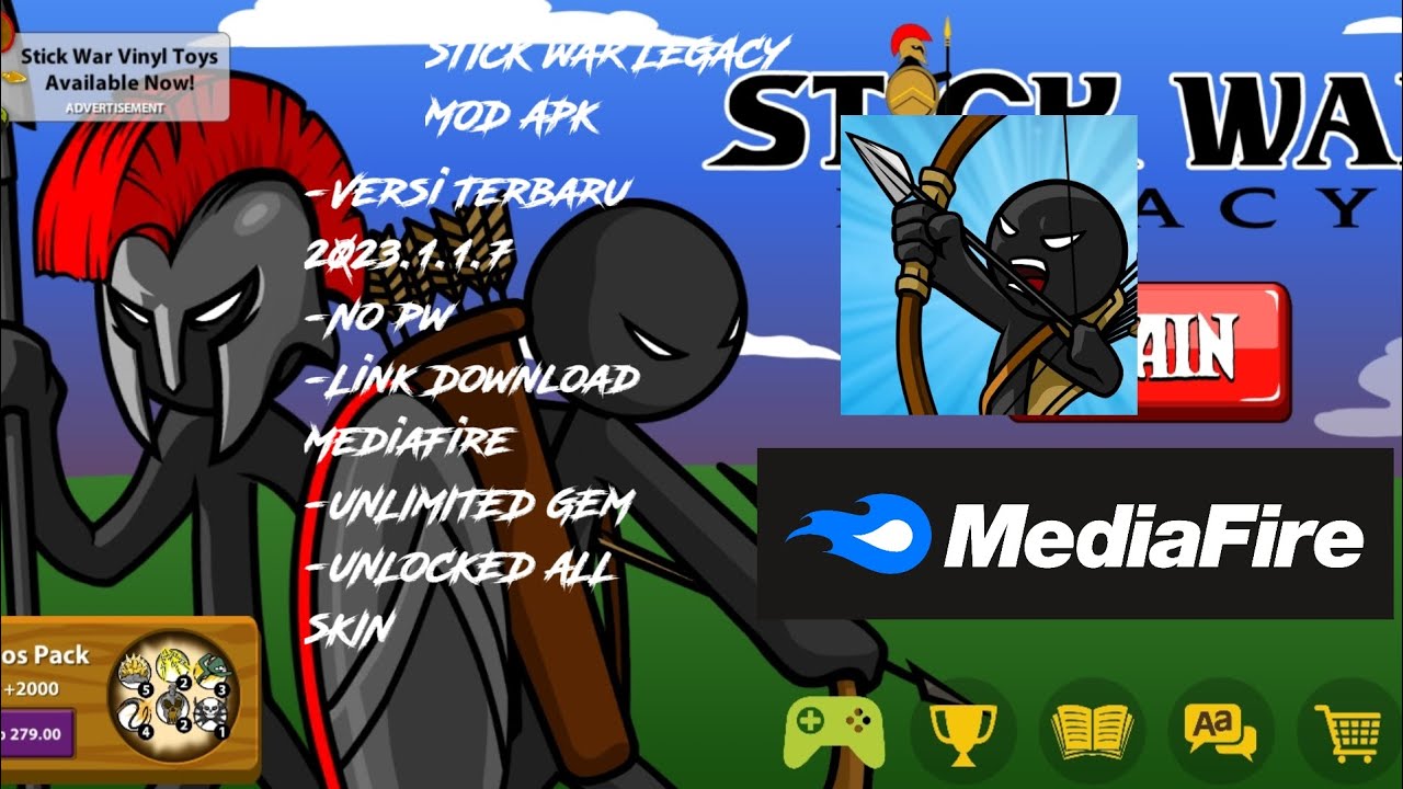 STICKWAR LEGACY MOD APK VERSI TERBARU NO PW LINK DOWNLOAD