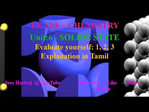 Evaluate yourself: 1, 2, 3 in Tamil - Unit 6 | Solid State - TN-12th