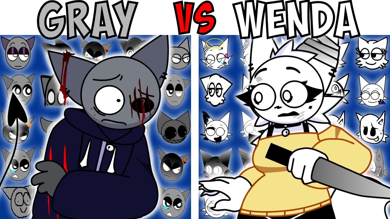 ALL GRAY VS WENDA TEST | FNF Character Test | Gameplay VS Playground