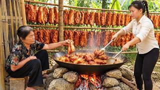 Aditional Crispy Fried Wild Boar with Grandma, Slowly Cooked over a High Flame.