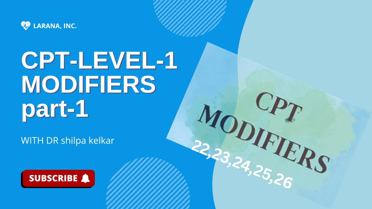 CPT- Level-1 Modifiers - part-1 - YouTube