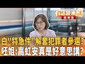 白"特急件"解套犯罪者參選？ 呸姐：高虹安真是好意思講？｜王時齊 康仁俊｜吳安琪｜【#有話鏡來講】20260612