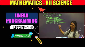 Class 12  Maths || Mathematics || Linear Programming || Lecture - 1 || Maharashtra Board