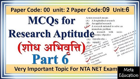 Expected Question | 100 MCQs | Research Aptitude | Part 6 | Detailed Explanation | NTA NET Exam