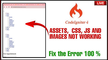 css and images or assets not working in codeigniter 4 lin ive server | 100% Fix