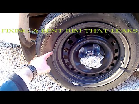 How to stop a slow air leak in a steel wheel - YouTube