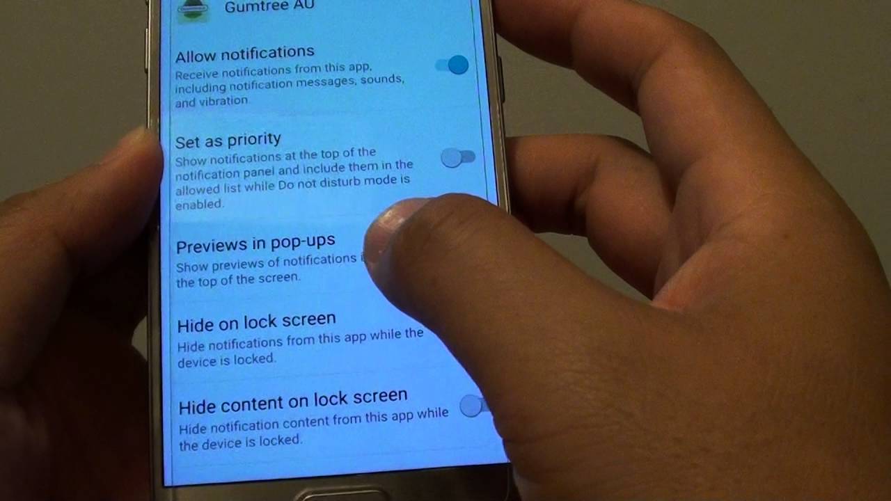 Reduktion Gensidig skrue Samsung Galaxy S7: How to Enable / Disable App's Notification Preview Popup  - YouTube