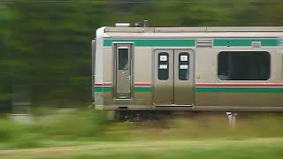 東北本線 E721系0番台+701系1500番台+701系1000番台 槻木駅付近通過