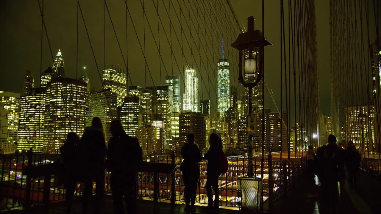 Silhouette Of People Stock Video