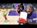 EVERY 3-POINTER 99 OPAL SHAQ MISSES I EAT WORLDS HOTTEST WINGS!