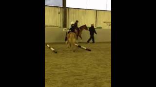Maddie riding Penny
