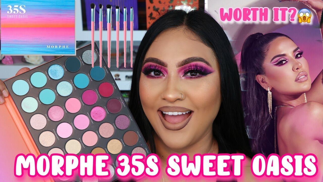 MORPHE 35S SWEET OASIS COLLECTION | TUTORIAL | REVIEW+ SWATHCES  | ILUVSARAHII | GLAM BY GIGI