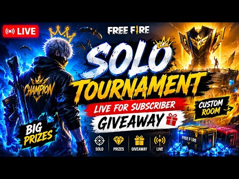 LIVE ESPORT Solo BR TOURNAMENT FOR SUBSCRIBER Live Giveway