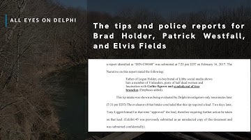 The Delphi Murders — Brad Holder, Patrick Westfall, and Elvis Fields