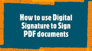 How to sign PDF document with DSC