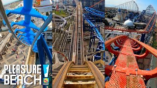 Every Roller Coaster at Blackpool Pleasure Beach 2024 | Front Seat OnRide POVs 4K