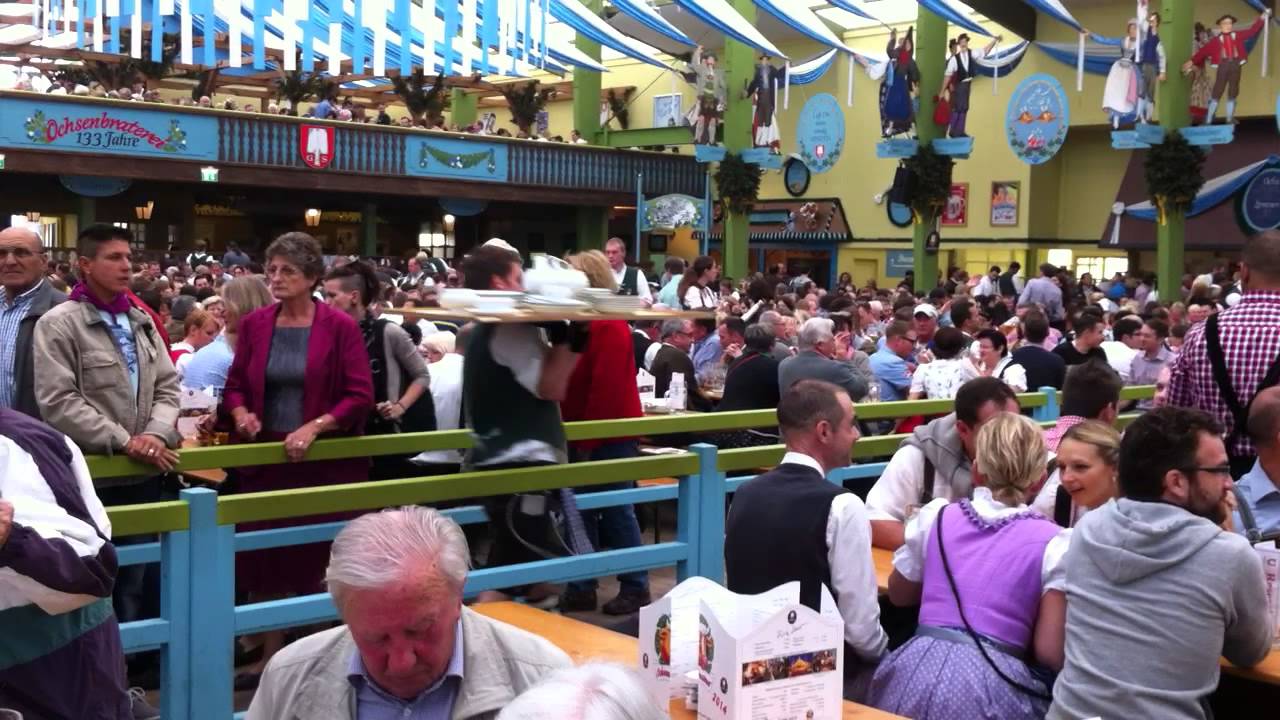 Beer hall, Oktoberfest, Munich, 2014