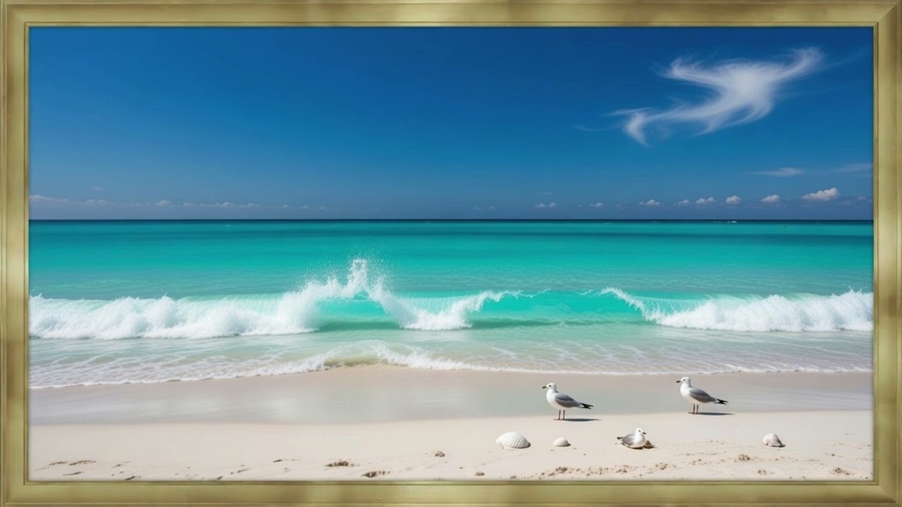 TV Frame Art : A day at the beach. Relax with a screensaver.