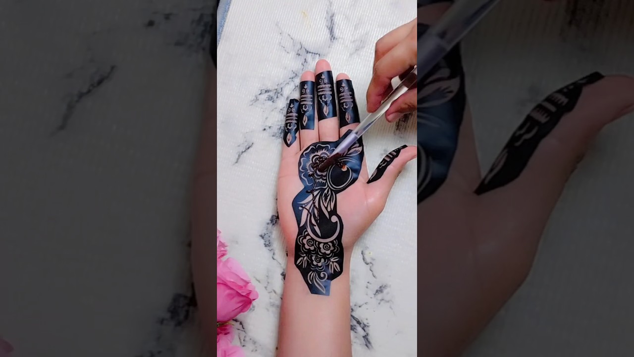 beautiful sticker mehndi designs #shorts