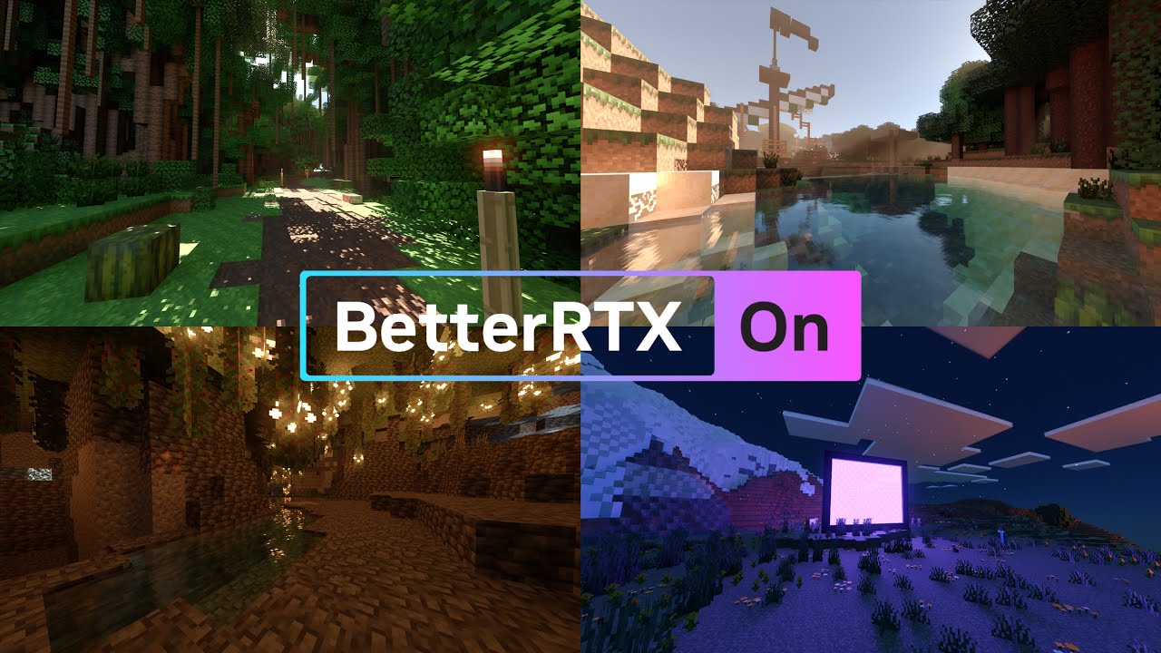 The Evolution of Ray Tracing Minecraft Bedrock || Better RTX: Gilded ...