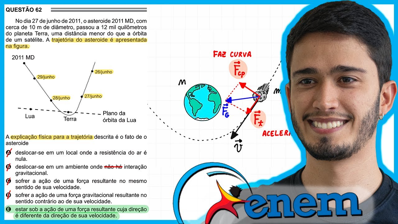 ENEM 2016 2ª aplicação - No dia 27 de junho de 2011, o asteroide 2011 MD, com cerca de 10 m de diâme