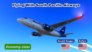 Flying With South Pacific Airways in Airbus A318 | Economy Class | Ronald Reagan - Buffalo | Roblox
