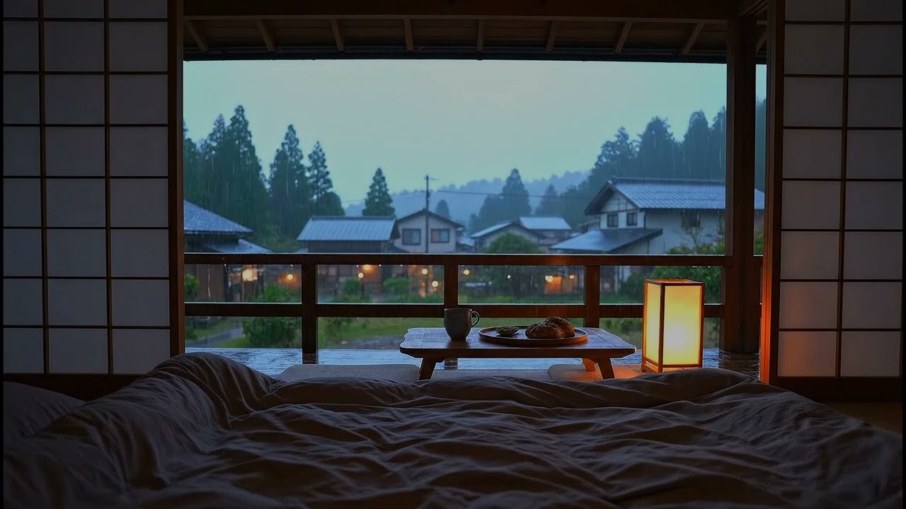 Evening Rain and Cat Cuddles: 8 Hours of Evening Calm